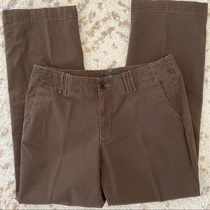Eddie Bauer Dark Brown Straight Wide Leg Trousers